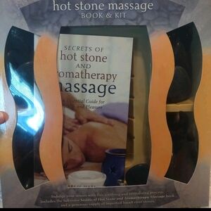 Hot Stone and Aromatherapy Massage Set With Generous Supply Basalt River Stones